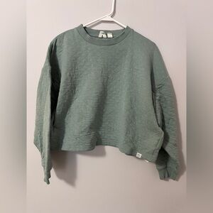 Roxy Green Quilted Sweatshirt